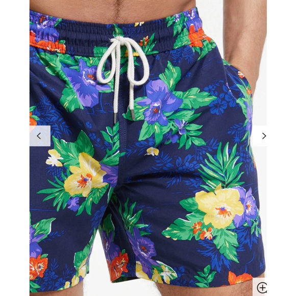 Polo Ralph Lauren Floral Swim Trunks Blue XL - Picture 1 of 12